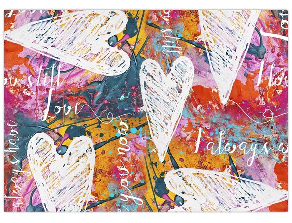 Tablou - Inima pe un fundal abstract (70x50 cm)
