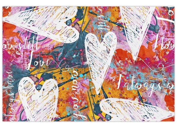 Tablou - Inima pe un fundal abstract (90x60 cm)