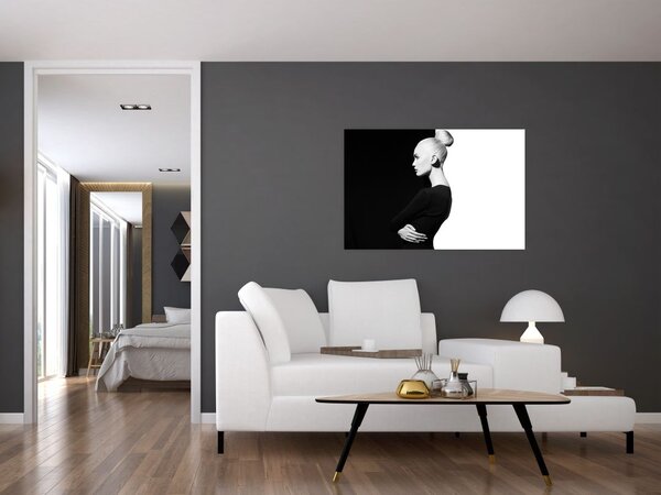 Tablou - O femeie à la yin și yang (90x60 cm)