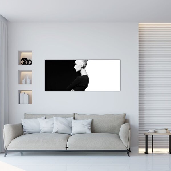Tablou - O femeie à la yin și yang (120x50 cm)