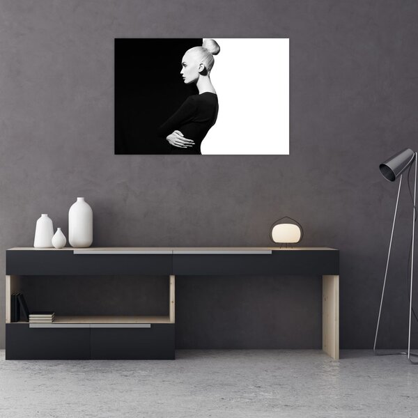 Tablou - O femeie à la yin și yang (90x60 cm)