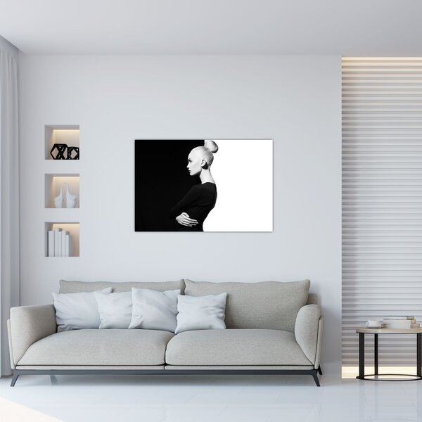 Tablou - O femeie à la yin și yang (90x60 cm)