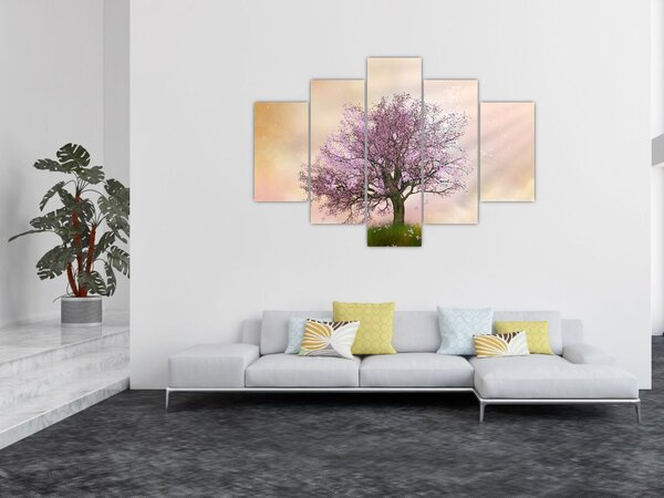 Tablou - Copacul înflorit în deal (150x105 cm)