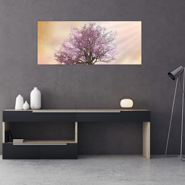 Tablou - Copacul înflorit în deal (120x50 cm)