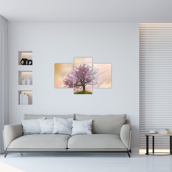 Tablou - Copacul înflorit în deal (90x60 cm)