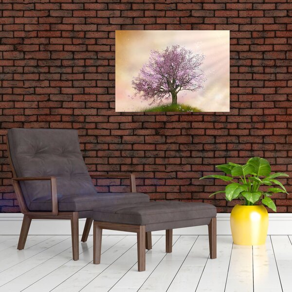Tablou - Copacul înflorit în deal (70x50 cm)