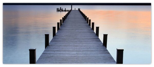Tablou - Ponton de la Lacul Starnberger, Bavaria, Germania (120x50 cm)