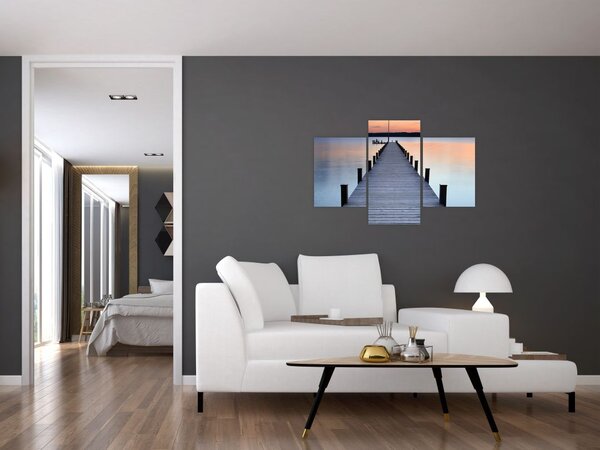 Tablou - Ponton de la Lacul Starnberger, Bavaria, Germania (90x60 cm)