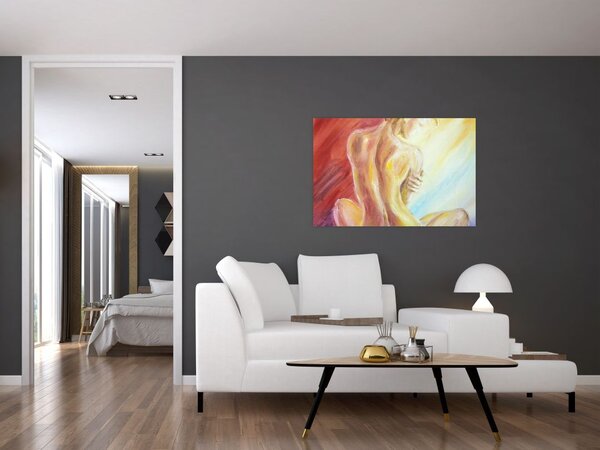 Tablou - Imaginea unei femei care se odihnește, pictură în ulei (90x60 cm)