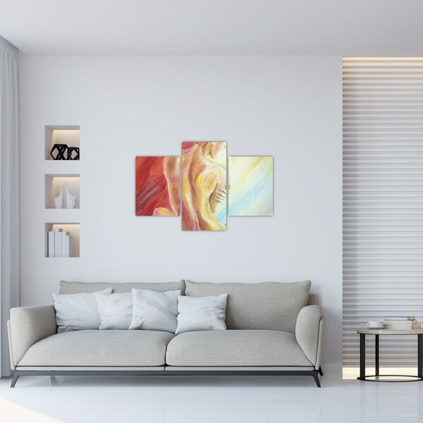 Tablou - Imaginea unei femei care se odihnește, pictură în ulei (90x60 cm)