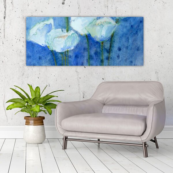 Tablou - Lalele albe (120x50 cm)