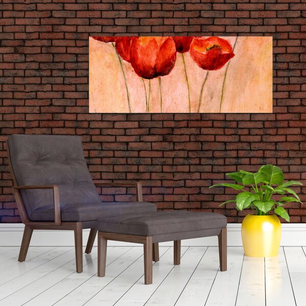 Tablou - Lalele roșii (120x50 cm)