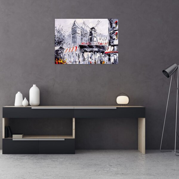 Tablou - Strada din Paris, pictură în ulei (70x50 cm)