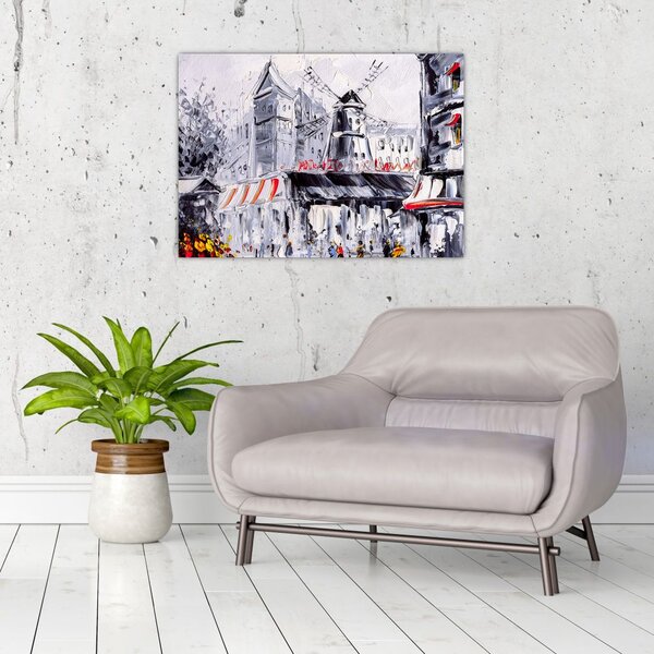 Tablou - Strada din Paris, pictură în ulei (70x50 cm)