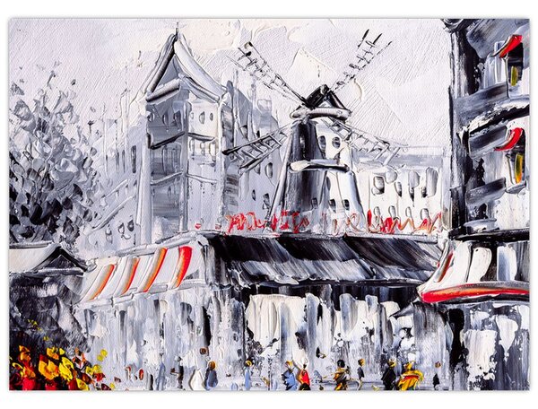 Tablou - Strada din Paris, pictură în ulei (70x50 cm)