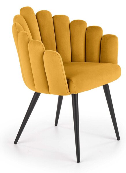 Scaun Houston 976, Galben închis, Negru, 85x65x62cm, 11 kg