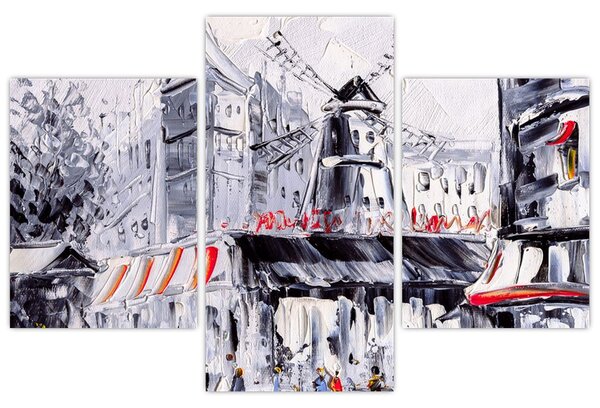 Tablou - Strada din Paris, pictură în ulei (90x60 cm)