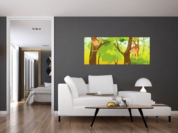 Tablou - Maimuțe (120x50 cm)