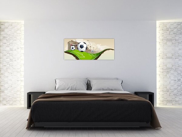 Tablou - Teren de fotbal (120x50 cm)