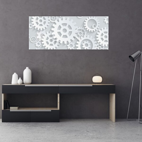 Tablou - Roți dințate (120x50 cm)