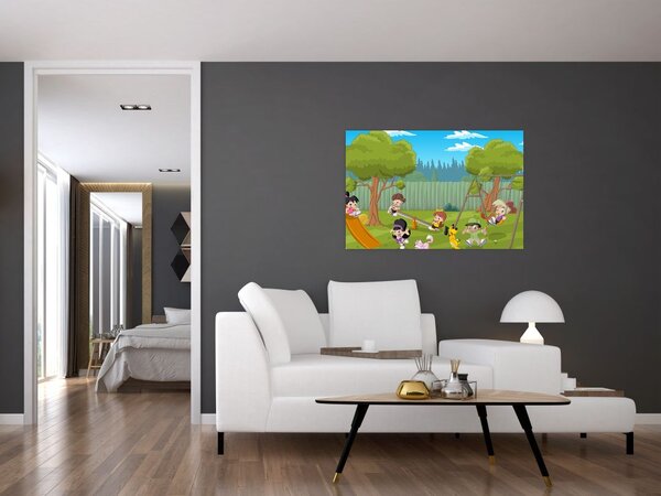 Tablou - Copii la locul de joacă (90x60 cm)