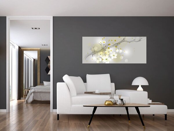 Tablou - Crenguțe înflorite (120x50 cm)