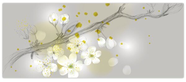 Tablou - Crenguțe înflorite (120x50 cm)