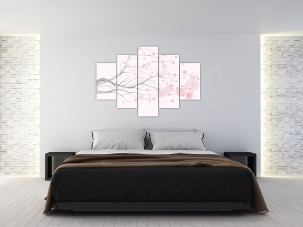 Tablou - Flori roz (150x105 cm)
