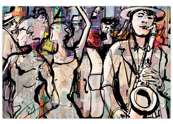 Tablou - Seara de jazz (90x60 cm)