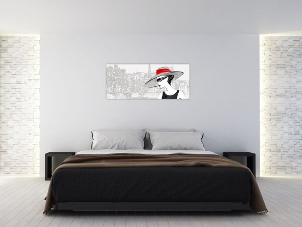 Tablou - Doamna la oraș (120x50 cm)