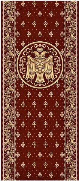 Traversa Biserica, Model 15032 210, Latime 100 cm, Rosu Grena Dreptunghi, 100 x 400