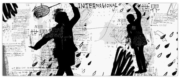 Tablou - Artă stradală - zarvă (120x50 cm)