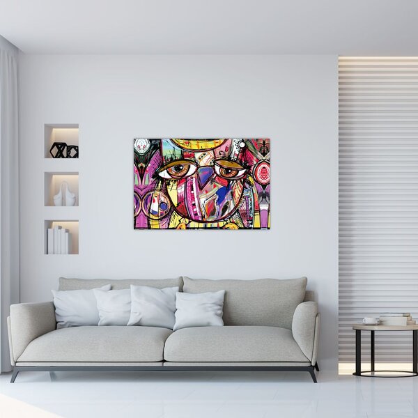 Tablou - Artă stradală - bufniță (90x60 cm)