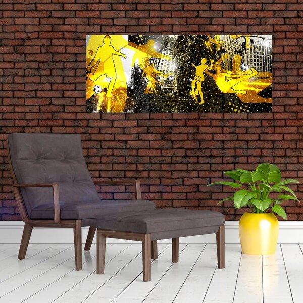 Tablou - Fotbal în marele oraș (120x50 cm)