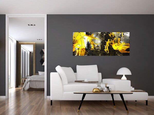 Tablou - Fotbal în marele oraș (120x50 cm)