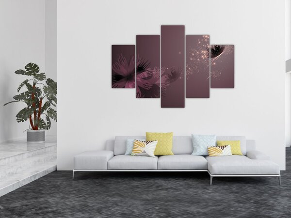 Tablou - Floare și fluture (150x105 cm)