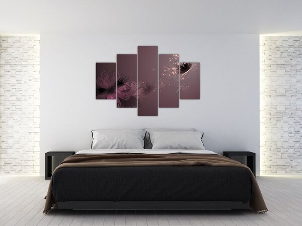 Tablou - Floare și fluture (150x105 cm)