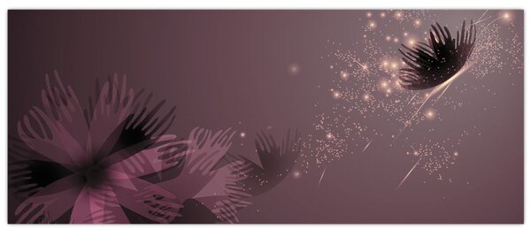Tablou - Floare și fluture (120x50 cm)