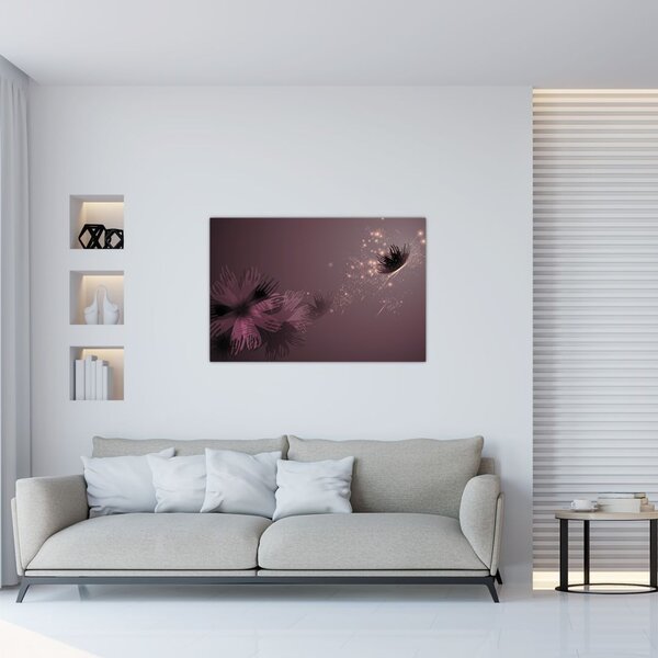 Tablou - Floare și fluture (90x60 cm)