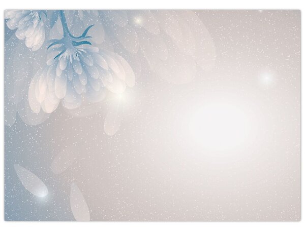 Tablou - Flori înzăpezite (70x50 cm)
