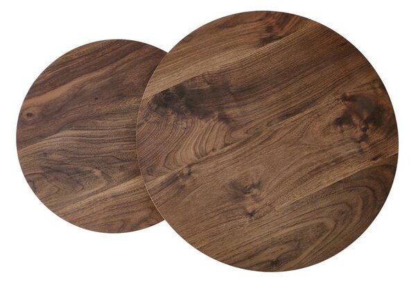 Set 2 buc. masă de cafea Owen (Nuc+ Negru). 1049489