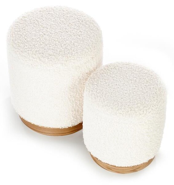 Set 2buc. taburete Celine (crem + natural). 1039493