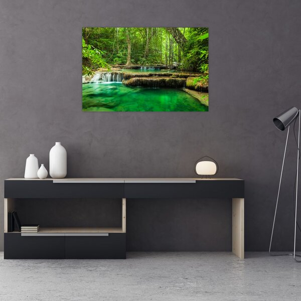 Tablou - Cascada Erawan din Kanchanaburi, Thailanda (90x60 cm)