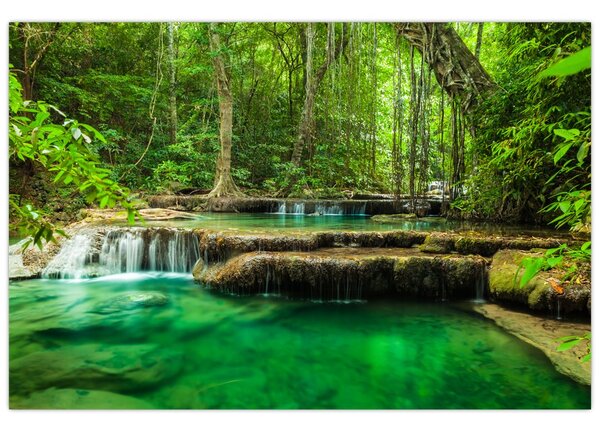 Tablou - Cascada Erawan din Kanchanaburi, Thailanda (90x60 cm)