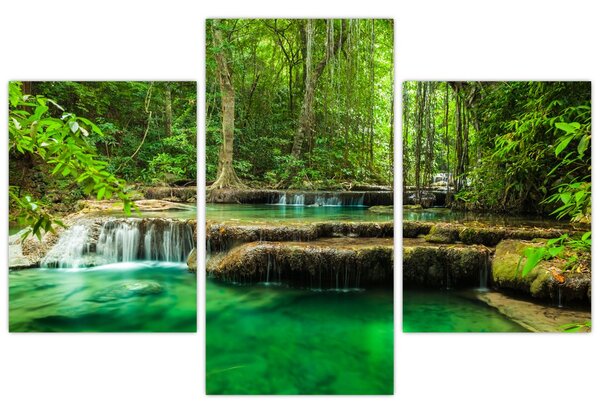 Tablou - Cascada Erawan din Kanchanaburi, Thailanda (90x60 cm)