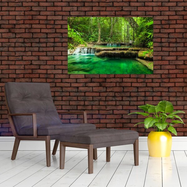 Tablou - Cascada Erawan din Kanchanaburi, Thailanda (90x60 cm)