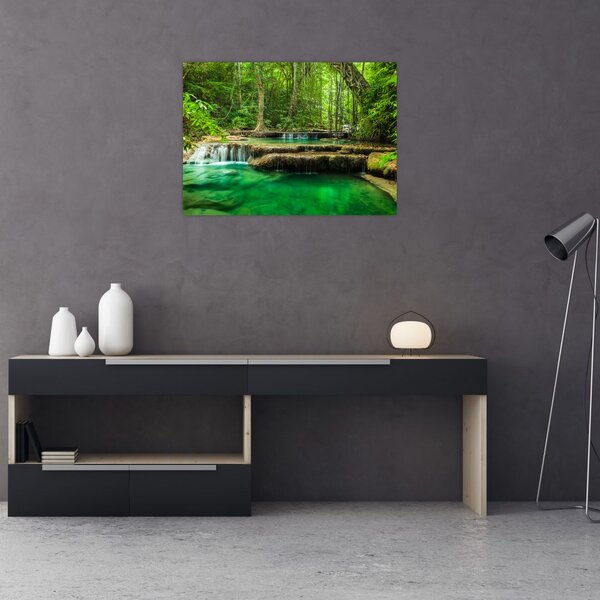 Tablou - Cascada Erawan din Kanchanaburi, Thailanda (70x50 cm)