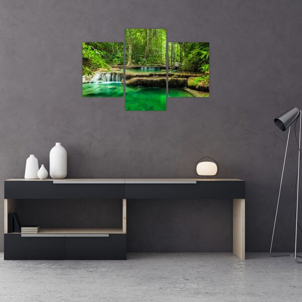 Tablou - Cascada Erawan din Kanchanaburi, Thailanda (90x60 cm)