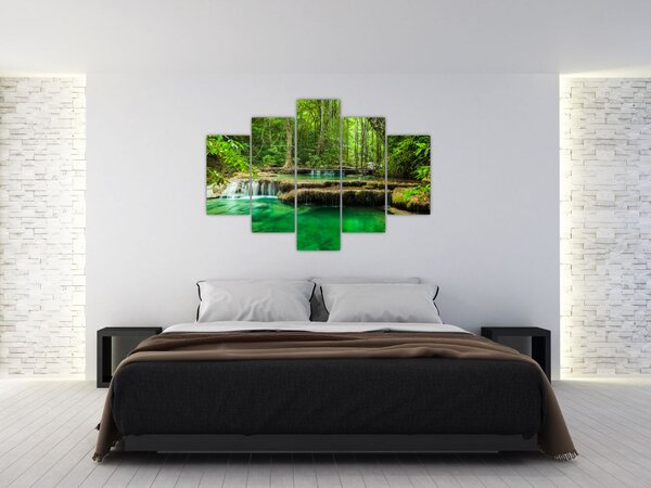 Tablou - Cascada Erawan din Kanchanaburi, Thailanda (150x105 cm)