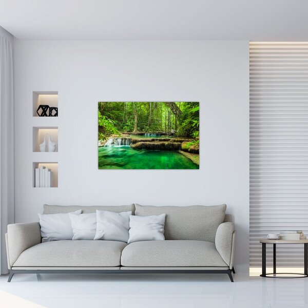 Tablou - Cascada Erawan din Kanchanaburi, Thailanda (90x60 cm)